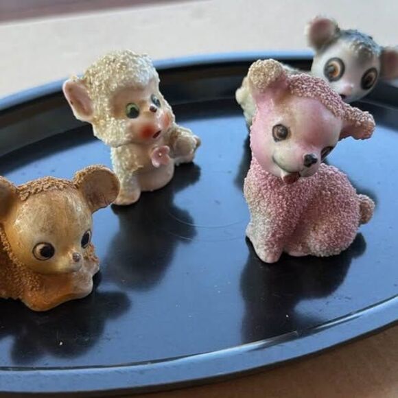 Unbranded Other - Set a four vintage mid-century sugared animal figurines from Japan